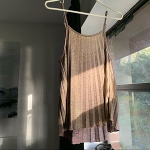 Silence + Noise UO Gold Shimmer Top